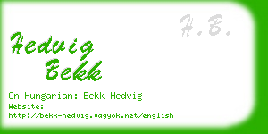 hedvig bekk business card